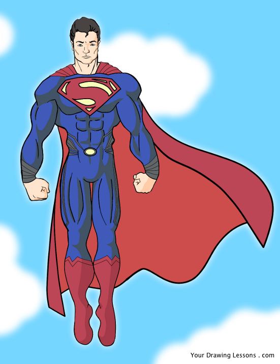 551x716 How To Draw Superman Your Drawing Lessons - Man Of Steel Drawing