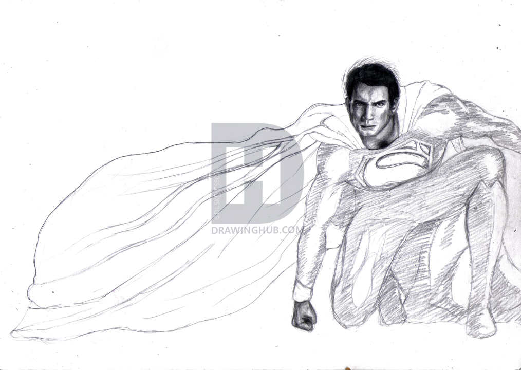 1014x720 how to draw the man of steel, man of steel, step - Man Of Steel Drawing
