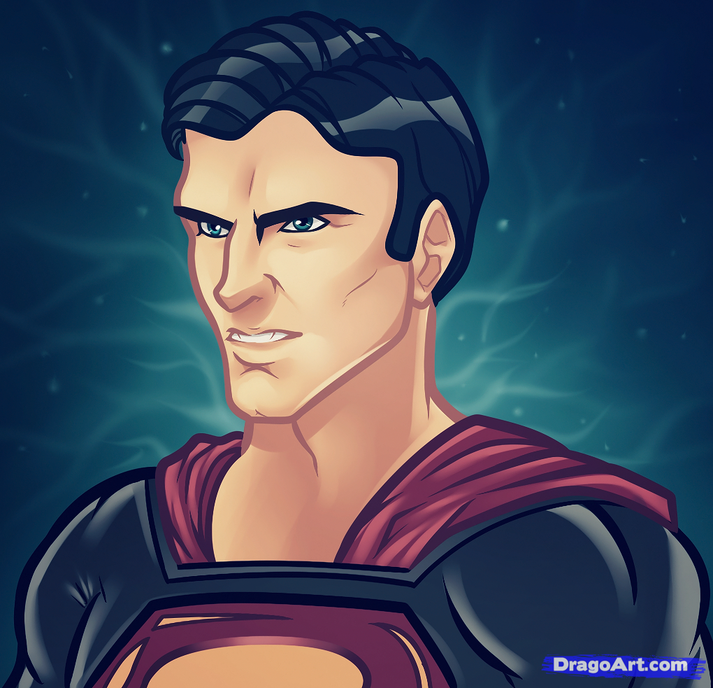 1020x983 How To Draw Superman, The Man Of Steel, Step - Man Of Steel Drawing