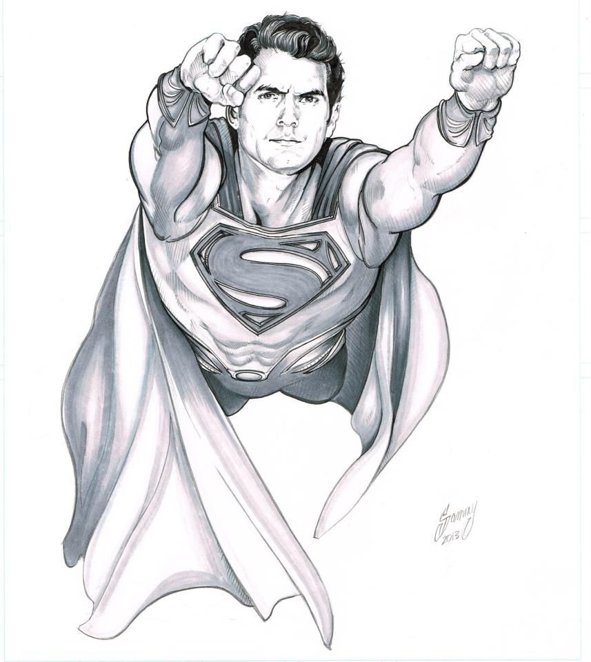 857x960 Man Of Steel Sketch - Man Of Steel Drawing