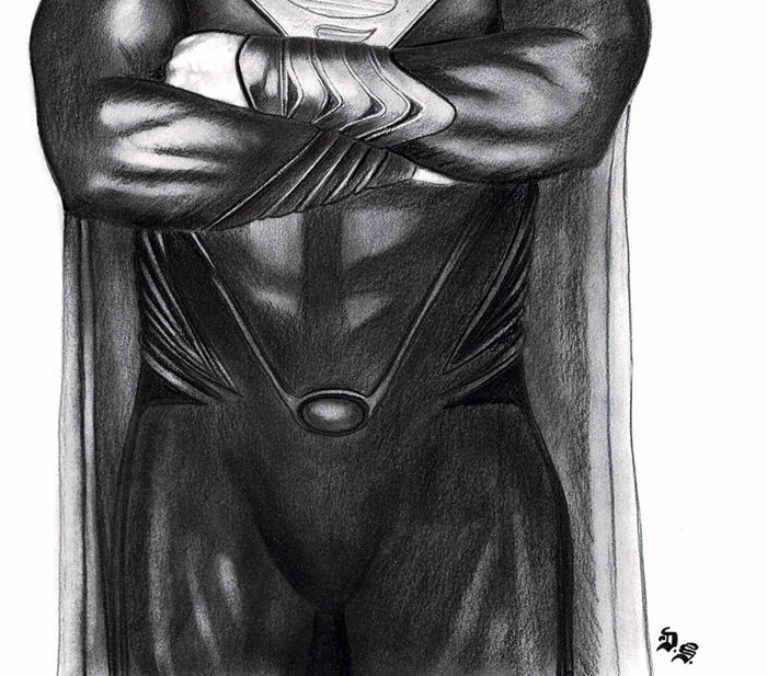 700x617 Diego Septiembre - Man Of Steel Drawing
