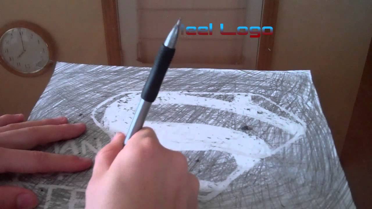 1280x720 Quick Drawman Of Steel Logo - Man Of Steel Logo Drawing