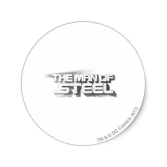 540x540 Superman Stylised Man Of Steel Drawing Logo Classic Round - Man Of Steel Logo Drawing