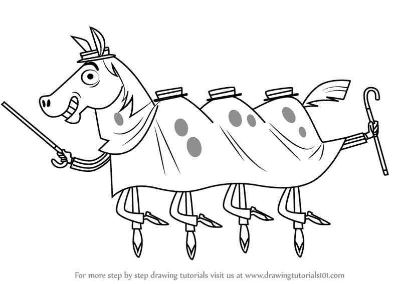 800x567 Learn How To Draw Four Man Horse From Grojband - Man On Horse Drawing