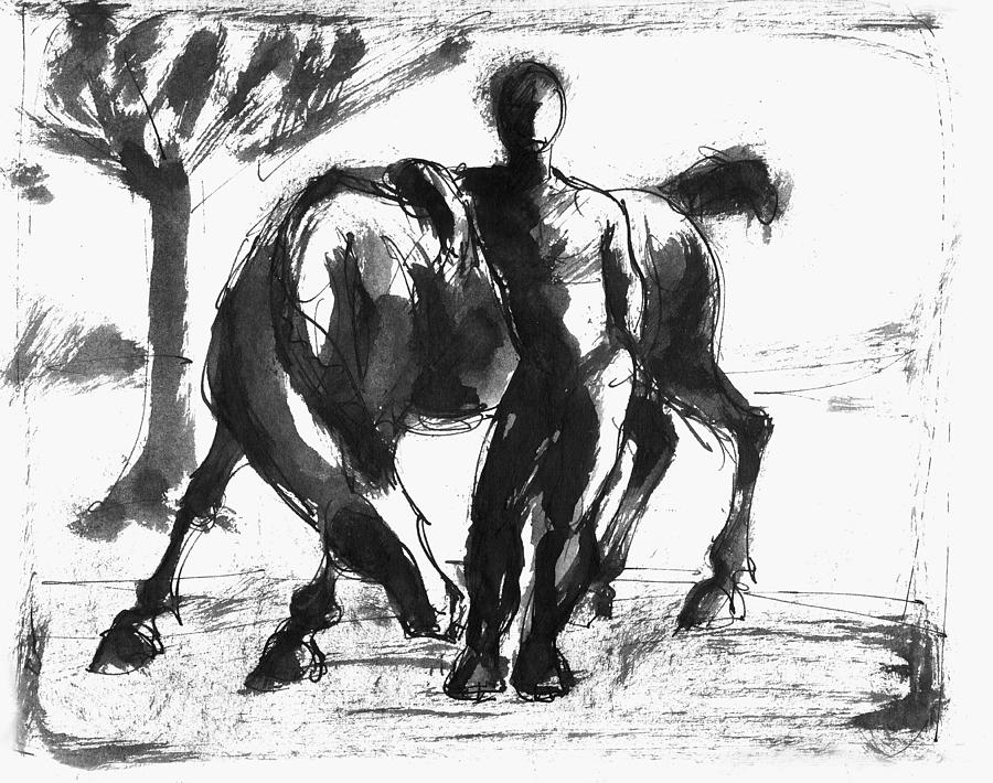 Man On Horse Drawing at Explore collection of Man
