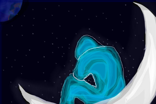 600x400 Man On The Moon An Abstract Speedpaint Drawing - Man On The Moon Drawing