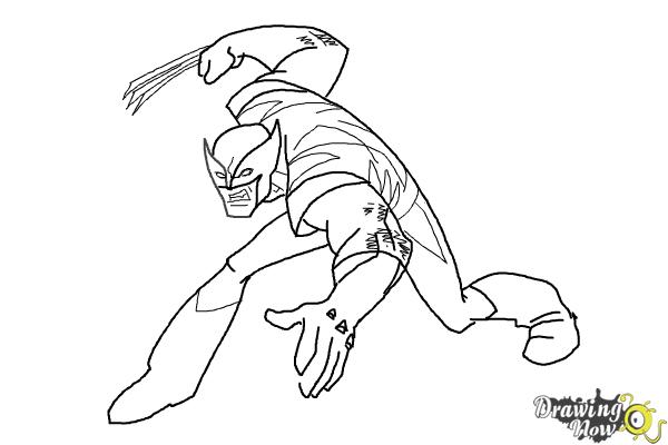 600x400 How To Draw X Men - Man Outline Drawing