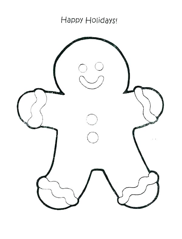 600x787 Outline Of A Gingerbread Man Read Man Coloring - Man Outline Drawing