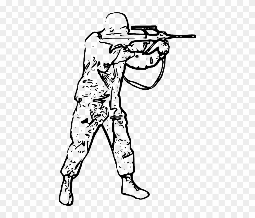 840x720 Silhouette Black, Outline, World, War, Drawing, Man - Man Outline Drawing