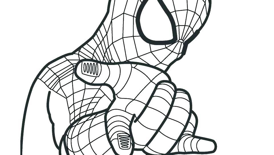 960x544 Spider Man Outline Drawing Coloring - Man Outline Drawing