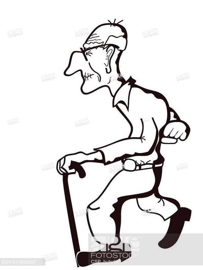 699x932 Old Man Outline, Stock Vector, Vector And Low Budget Royalty Free - Man Outline Drawing