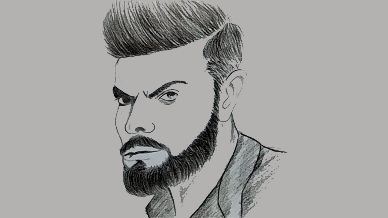 1280x720 How To Draw A Man Face Pencil Sketch Drawing For Kids - Man Pencil Drawing