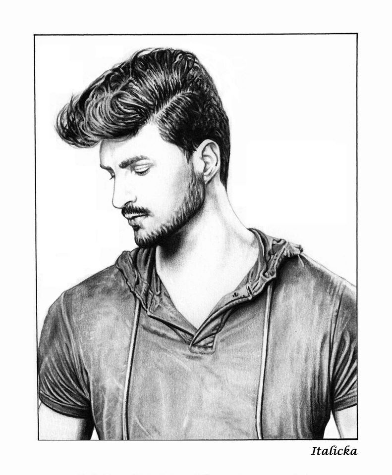 791x960 Man Hairstyle Pencil Drawing Drawings In Pencil - Man Pencil Drawing