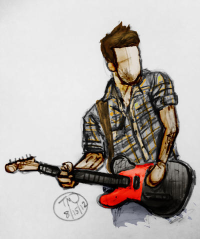 400x478 Man Playing Guitar - Man Playing Guitar Drawing
