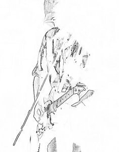 235x300 Man Playing Guitar Paintings Fine Art America - Man Playing Guitar Drawing