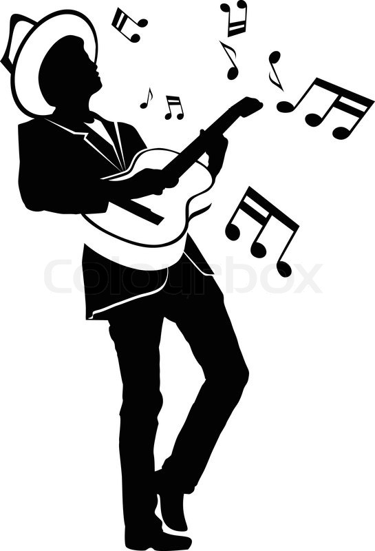 545x800 Man Playing Guitar Stock Vector Colourbox - Man Playing Guitar Drawing