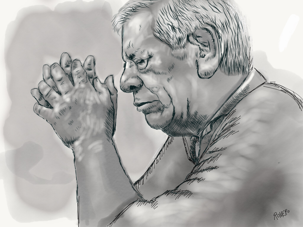 1024x768 Prayer Of A Righteous Man On Behance - Man Praying Drawing