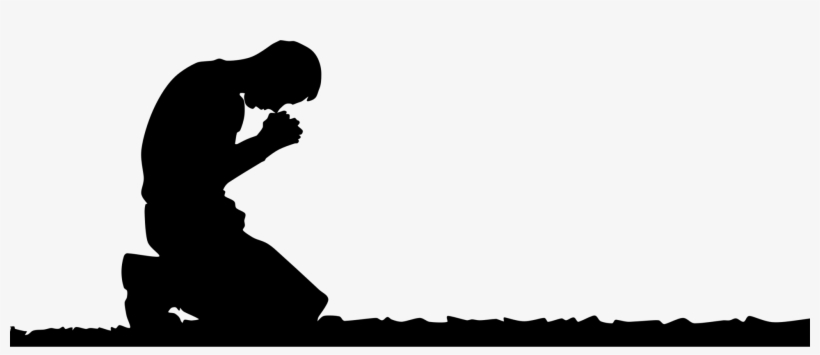 820x355 Praying Hands Prayer Drawing Silhouette Kneeling - Man Praying Drawing