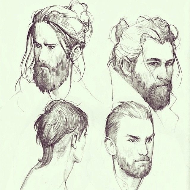 640x640 Male Heads - Man Profile Drawing