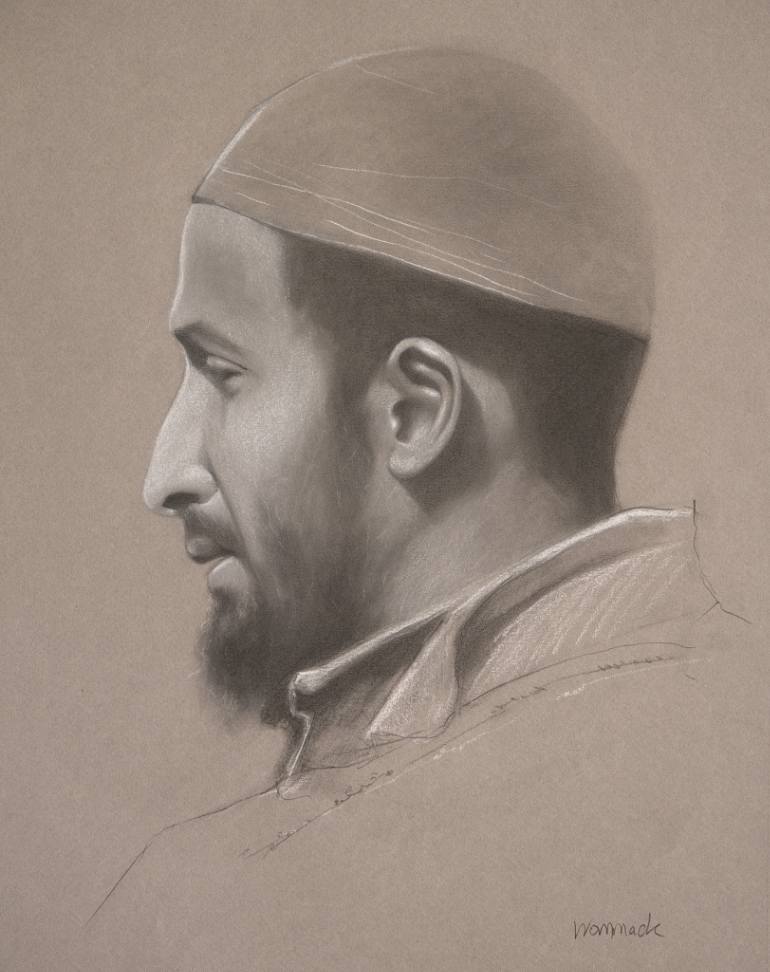 770x972 Profile Of Moroccan Man Drawing - Man Profile Drawing