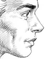 180x226 De Recherche D'images Pour Man's Profile Drawing - Man Profile Drawing