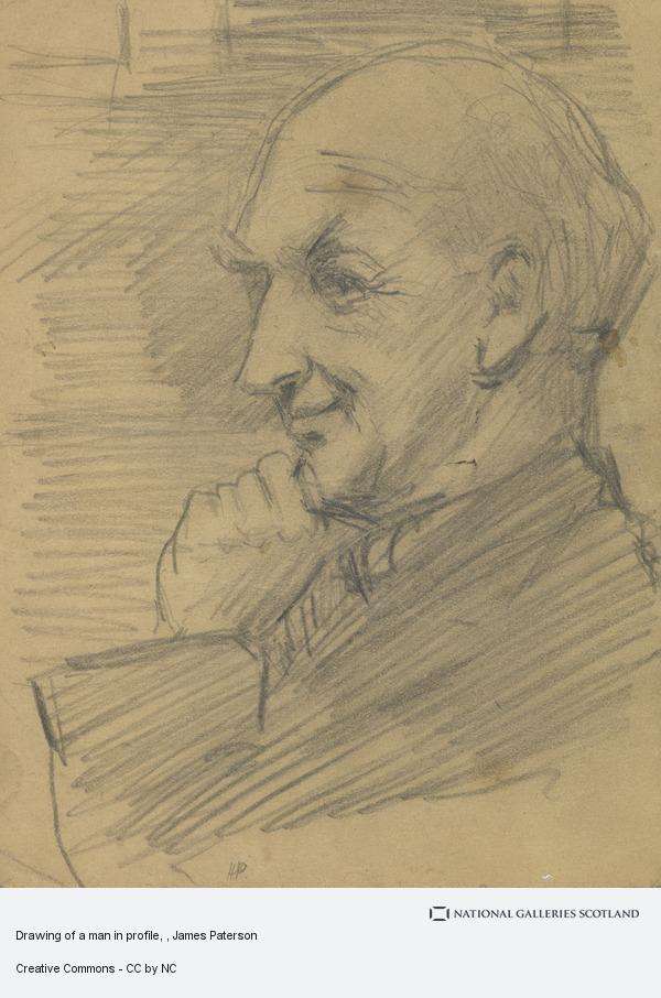 600x906 Drawing Of A Man In Profile National Galleries Of Scotland - Man Profile Drawing