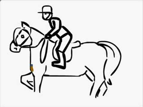480x360 Really Quick Drawing Of Rider And Horse - Man Riding Horse Drawing