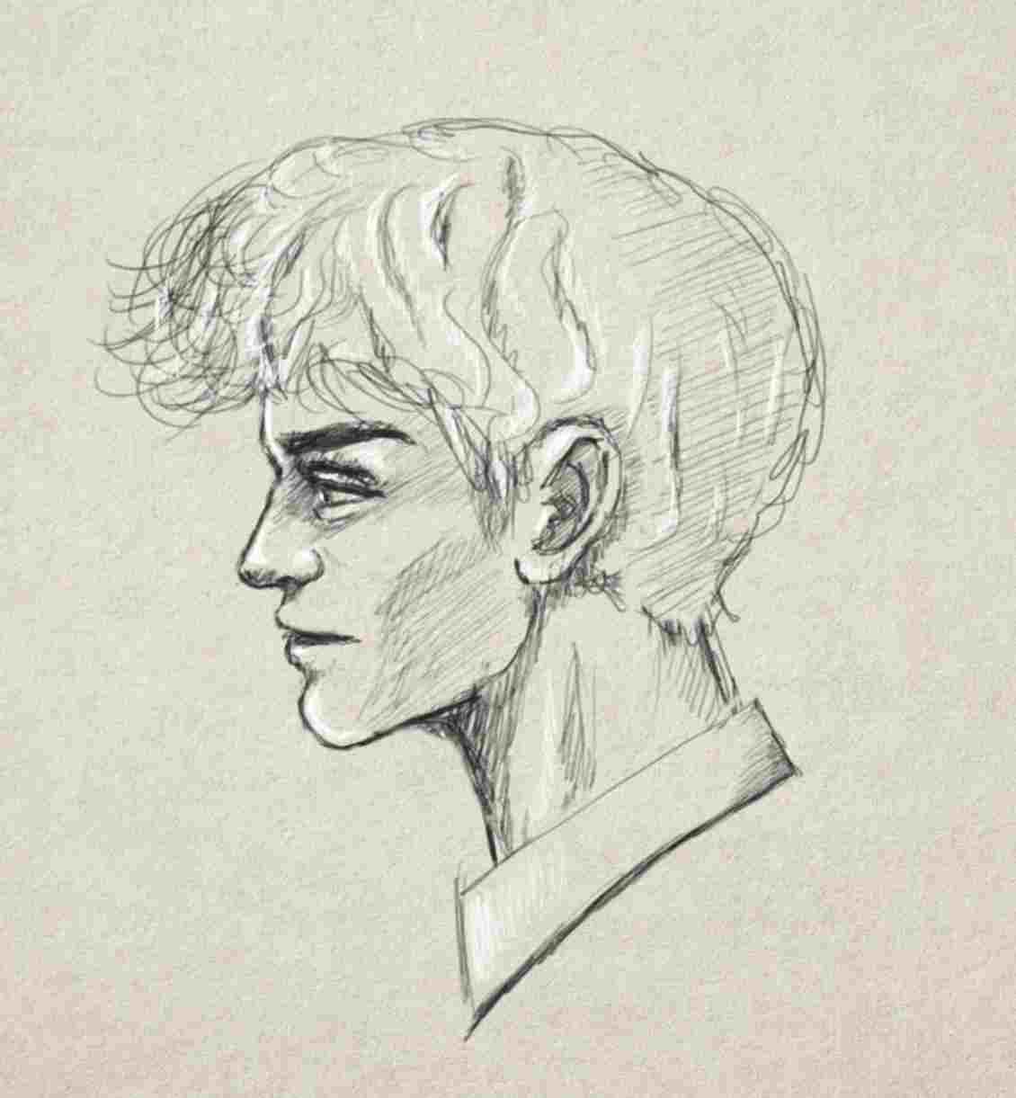 Drawing Man Face Side View : Male Outline For Drawing At Getdrawings ...