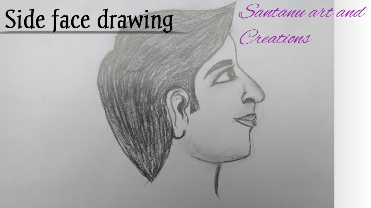 1280x720 Easy Step To Draw Men Side Faceside Face Drawing - Man Side Face Drawing