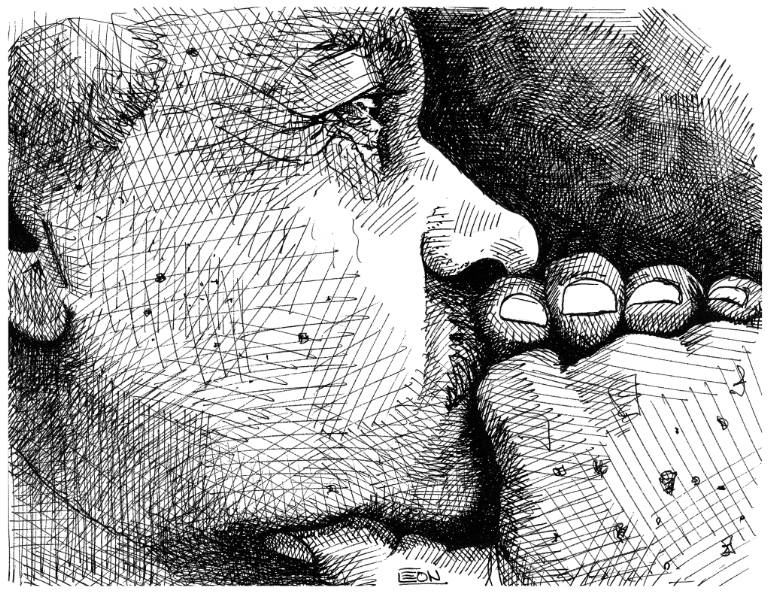 770x595 Grown Man Thinking Drawing - Man Thinking Drawing