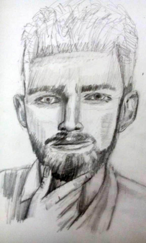 480x800 this drawing of a man shows beards are made for thinking let - Man Thinking Drawing