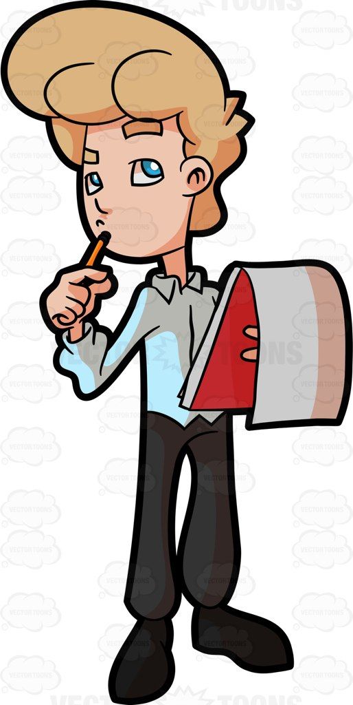 514x1024 A Man Thinking About Which Object To Draw Characters Object - Man Thinking Drawing