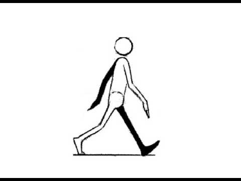 480x360 Walking Sketch Man - Man Walking Drawing