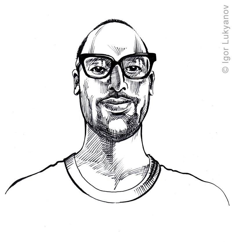 800x835 Portrait Of A Man Wearing Glasses - Man With Glasses Drawing