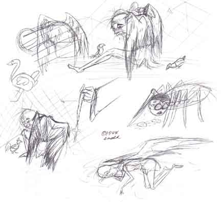 432x396 A Very Old Man With Enormous The Waterhole - Man With Wings Drawing