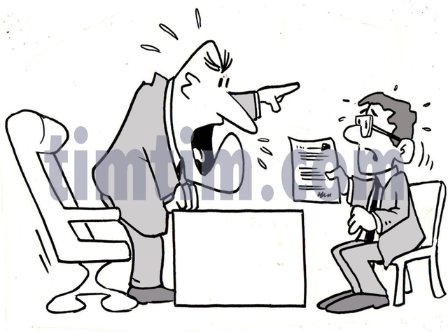 640x474 free drawing of an angry boss from the category occupations + - Manager Drawing