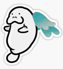210x230 Kawaii Manatee Drawing Stickers Redbubble - Manatee Drawing