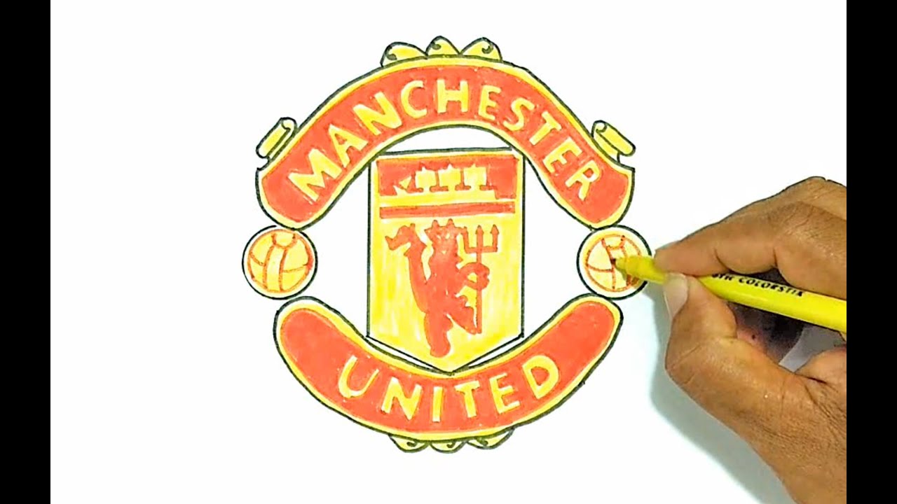 1280x720 How To Draw The Manchester United Logo - Manchester United Drawing