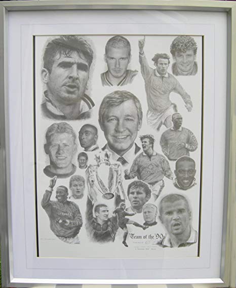 466x569 Manchester United Team Of Original Pencil Drawing - Manchester United Drawing