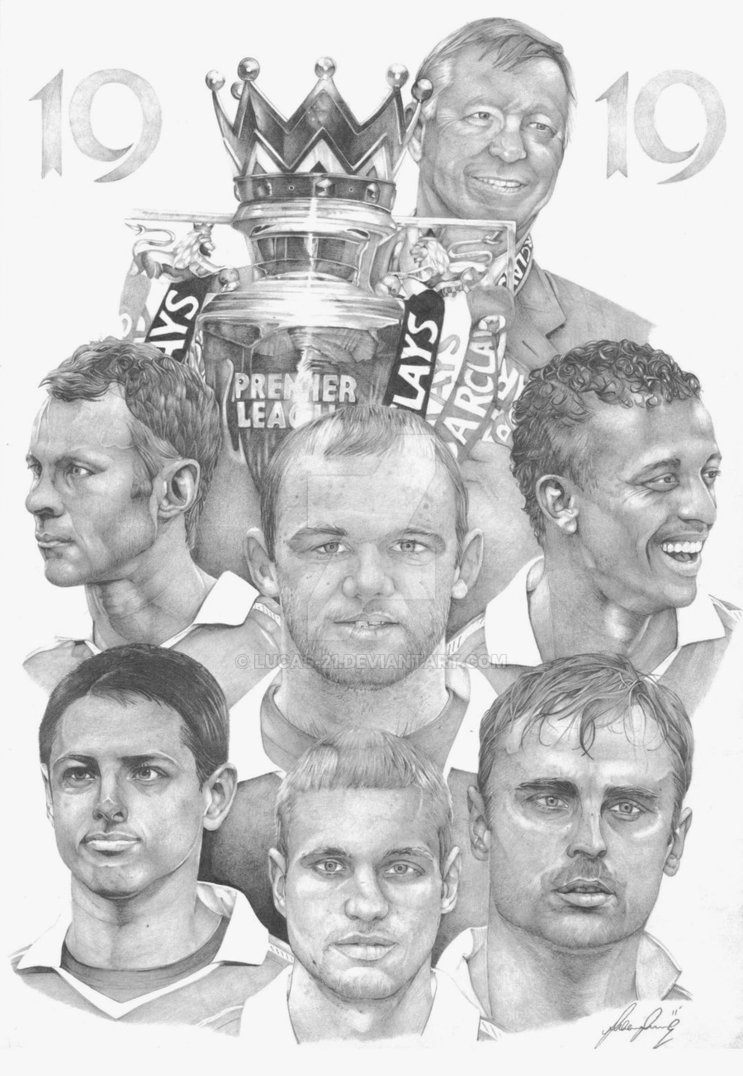 743x1076 Man United Kings Of England - Manchester United Drawing