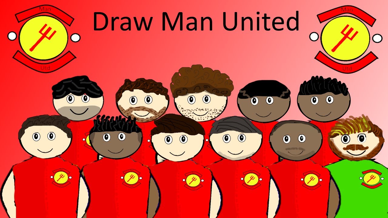 1280x720 Drawing Man United - Manchester United Drawing