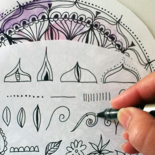 500x502 Draw And Color Expressive Mandala Art - Mandala Art Drawing