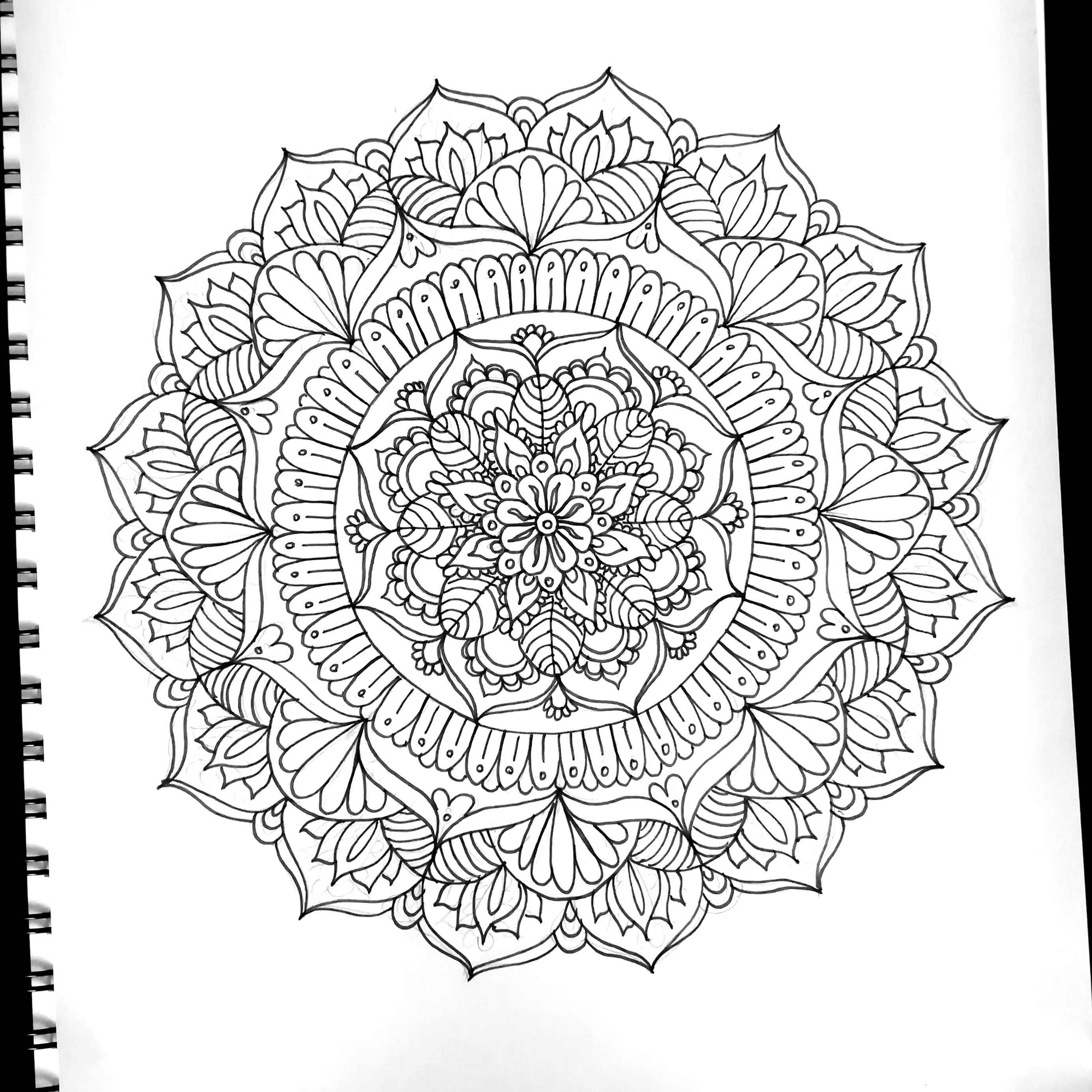 2770x2770 Complex Mandala Drawing Template Julie Erin Designs - Mandala Drawing