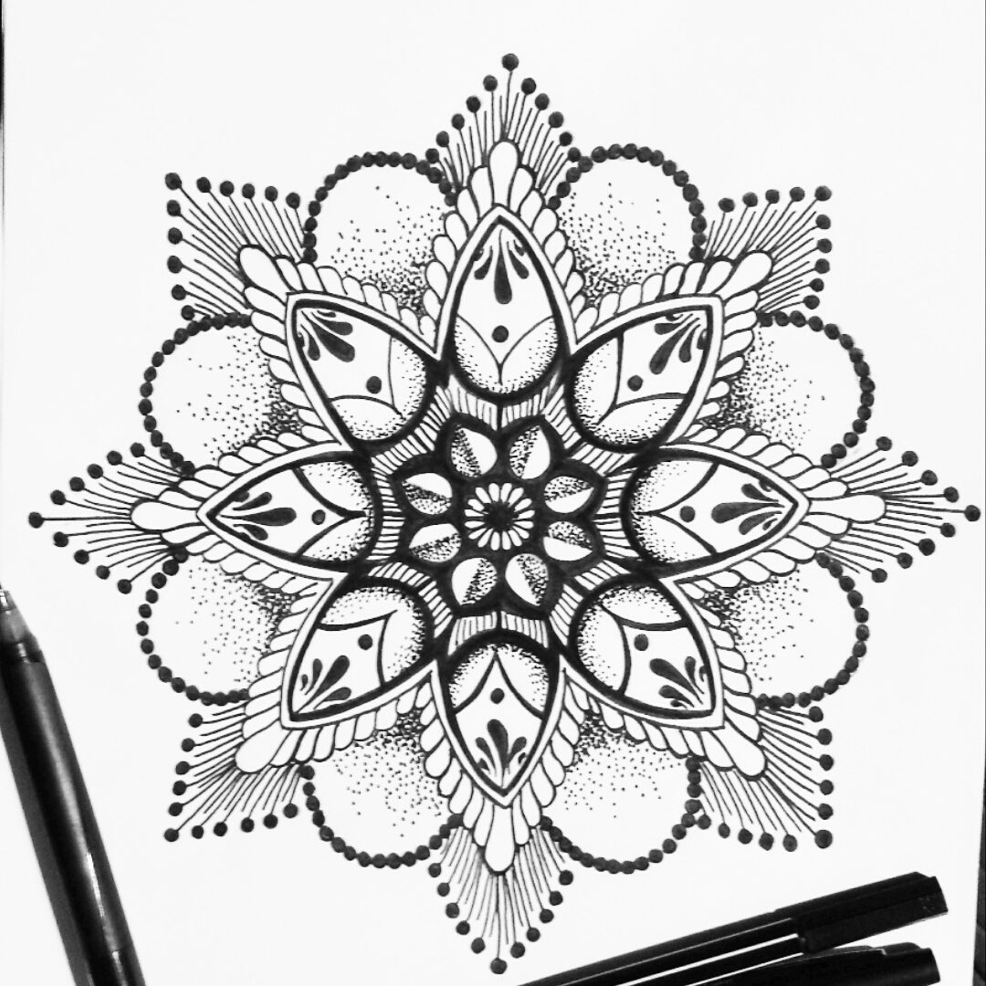 1080x1080 Lagy Mandala - Mandala Drawing
