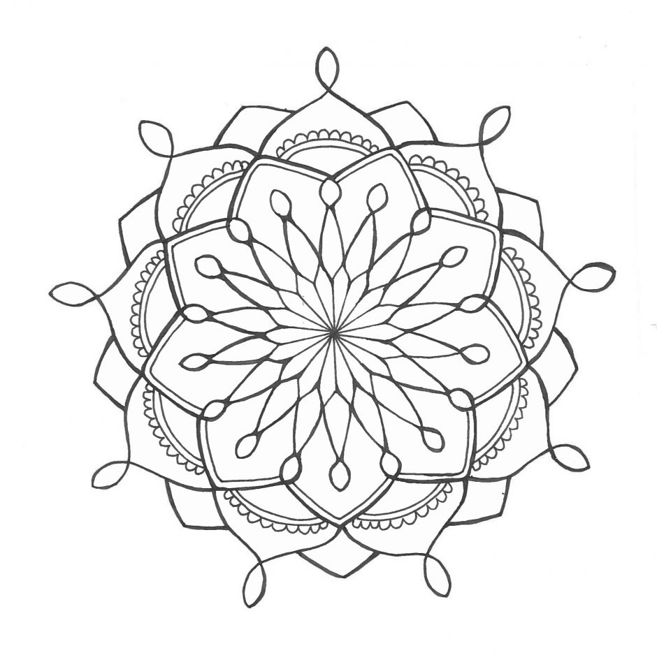 940x958 Mandala Drawing - Mandala Drawing