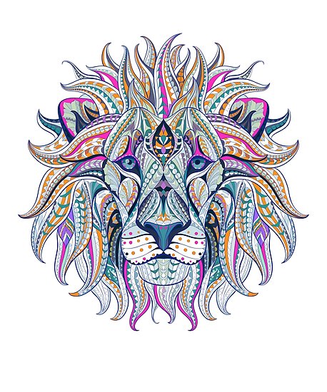 458x550 Lion Lion King Mandala Drawing Pattern India Yoga Meditation Calm - Mandala Drawing