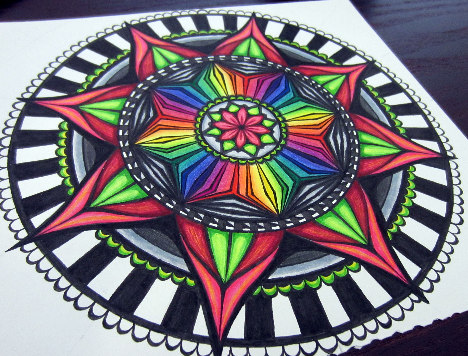 1500x1142 An Update And A Mandala See Jenn Do - Mandala Drawing