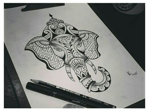 480x359 Animals, Art, Cute, Draw, Elephant, Mandala - Mandala Drawing Animals