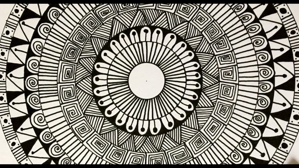 1024x576 How To Draw Simple And Easy Mandala - Mandala Drawing Easy
