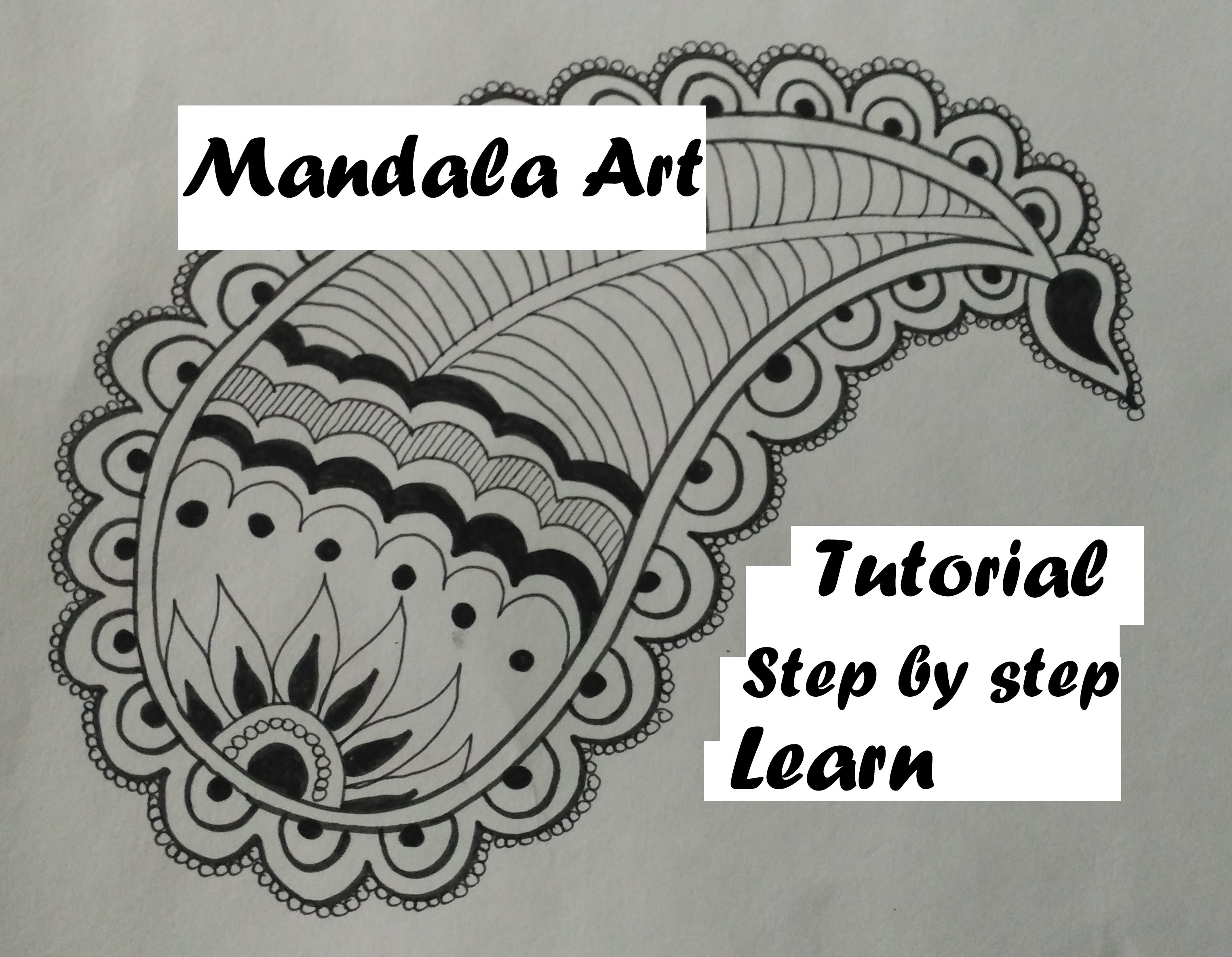 3048x2368 How To Draw Easy Mandala Leaf Art Design For Beginners, Easy - Mandala Drawing Easy